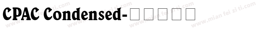 CPAC Condensed字体转换